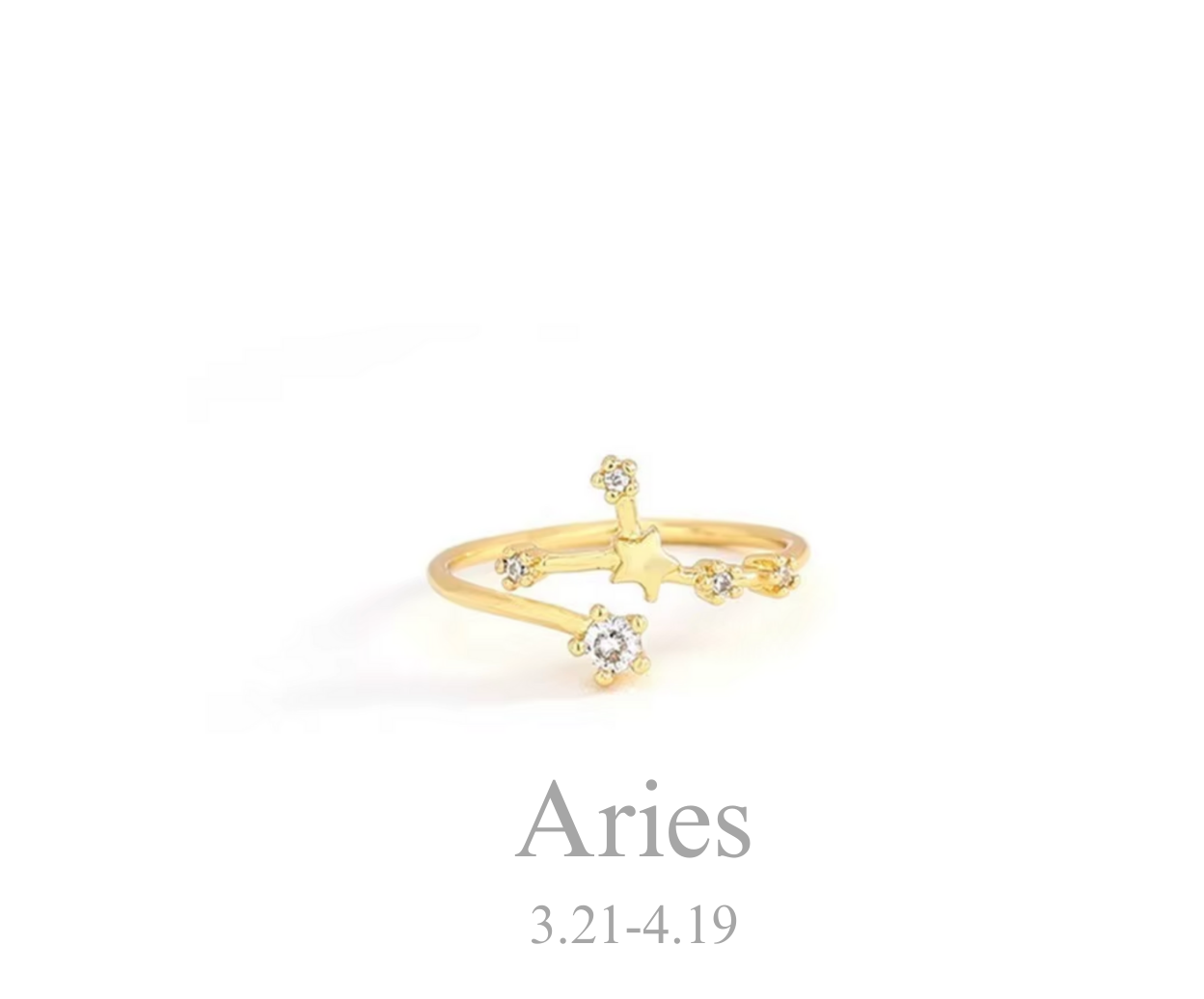 Zodiac Aries Constellation Ring
