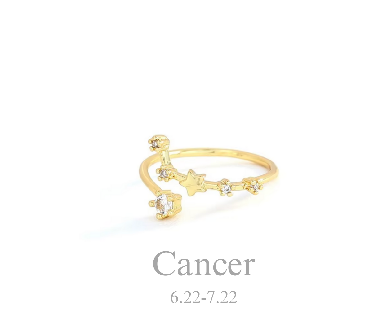 Zodiac Cancer Constellation Ring
