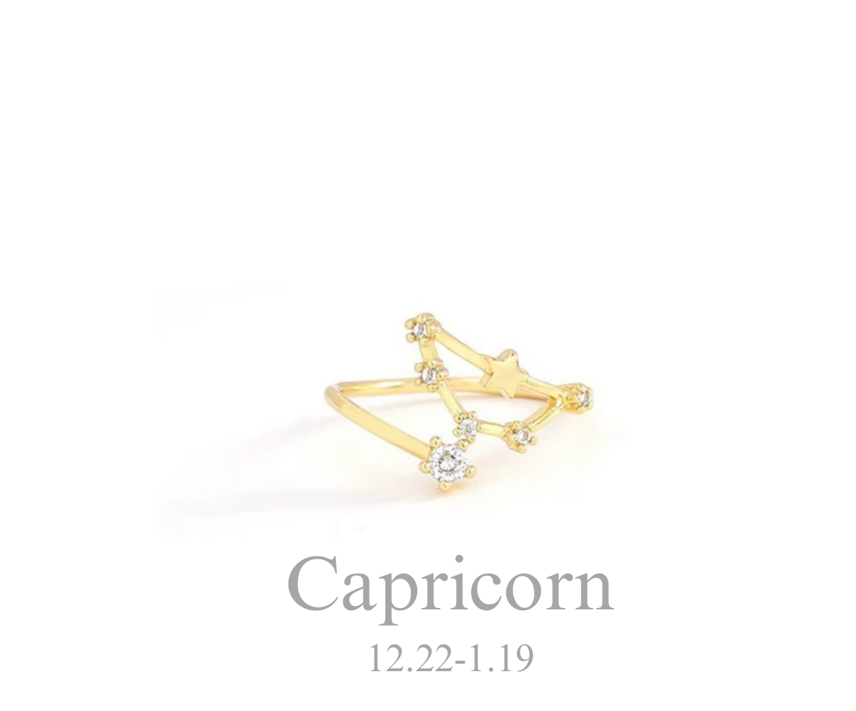 Zodiac Capricorn Constellation Ring