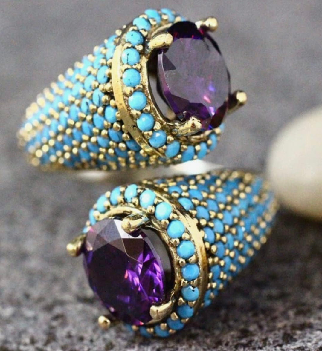 Carmen Amethyst and Turquoise Ring
