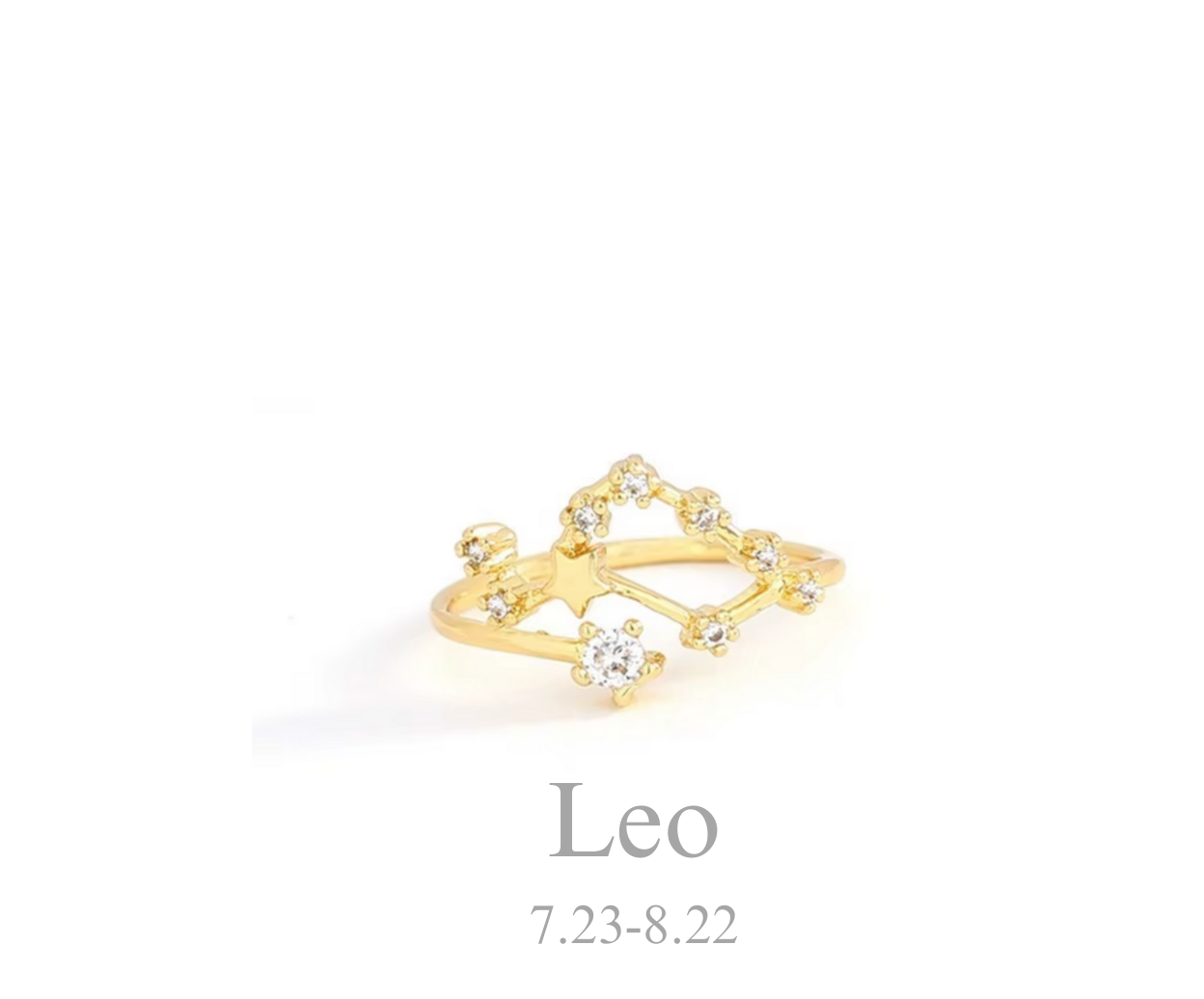 Zodiac Leo Constellation Ring