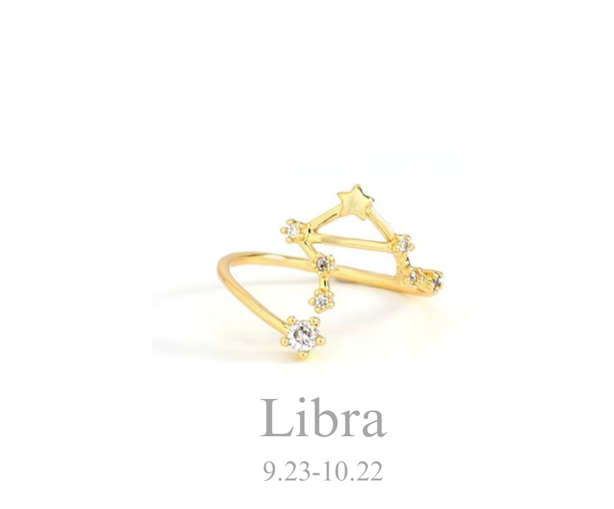 Zodiac Libra Constellation Ring