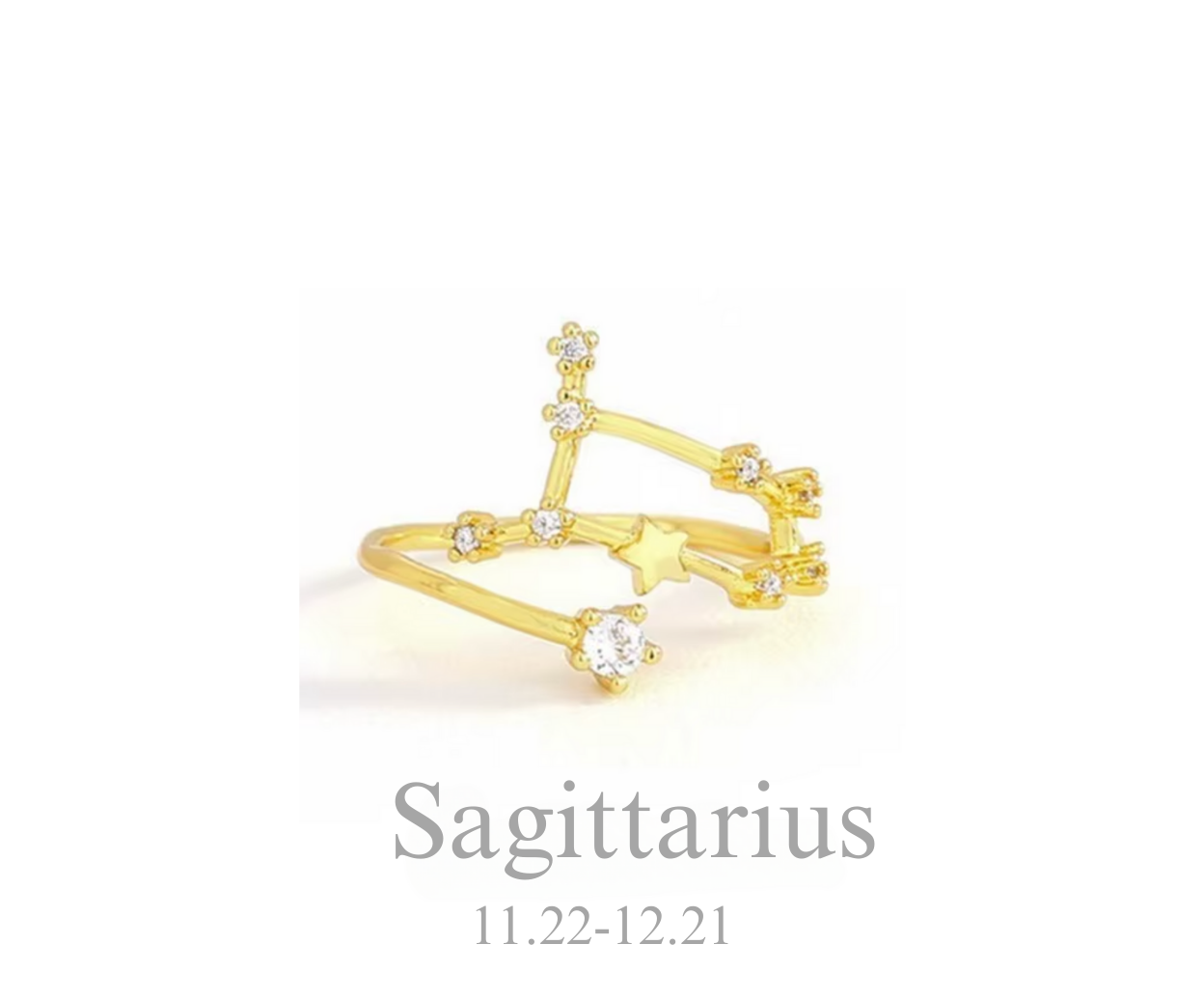 Zodiac Sagittarius Constellation Ring