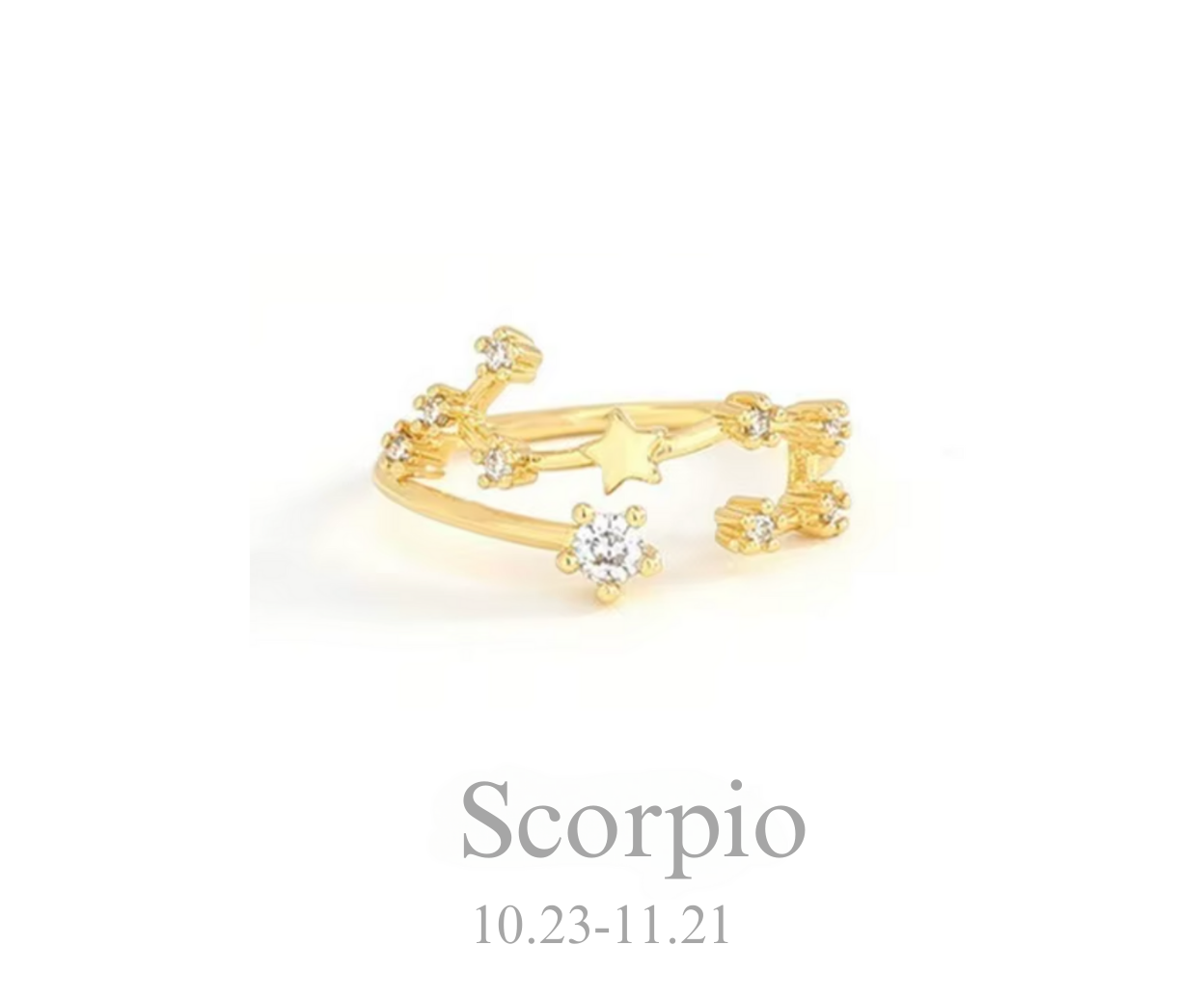Zodiac Scorpio Constellation Ring