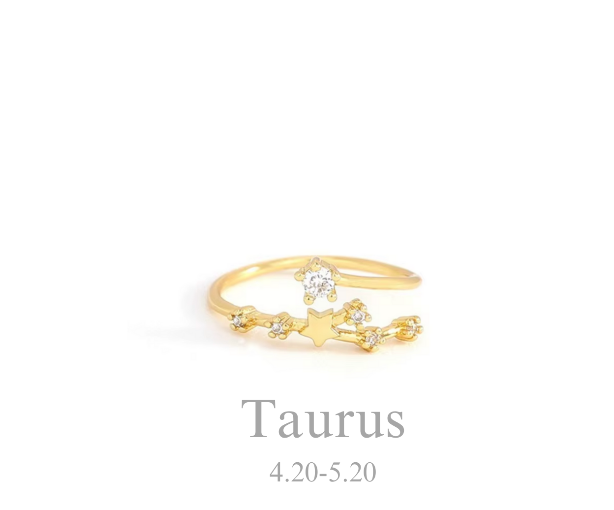 Zodiac Taurus Constellation Ring
